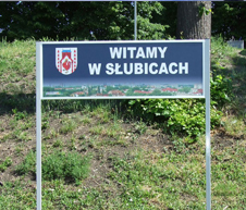 Tablica - witamy w Słubicach