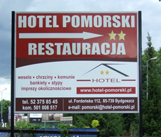 Tablica informacyjna - Hotel Pomorski